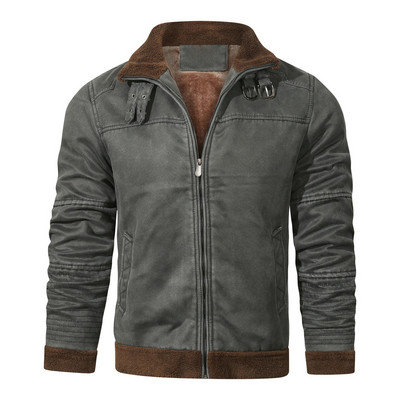 Pánske oblečenie Checke Jacket Pánske dlhé pánske bundy s H rukávmi Zimné odhrnuté hrubé vrecko zips Pánsky kabát kabáty golier Zimné