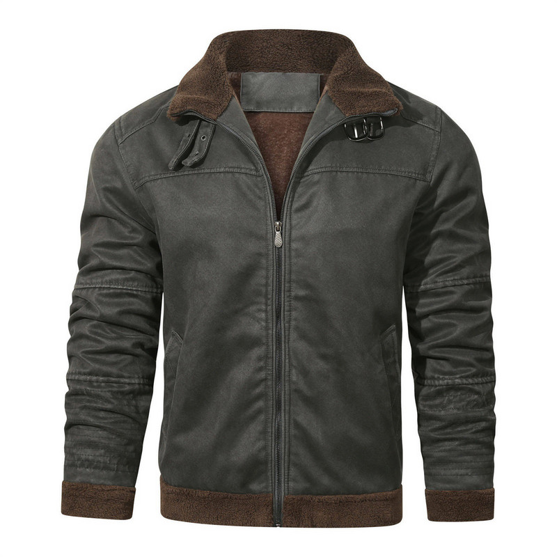 Pánske oblečenie Checke Jacket Pánske dlhé pánske bundy s H rukávmi Zimné odhrnuté hrubé vrecko zips Pánsky kabát kabáty golier Zimné