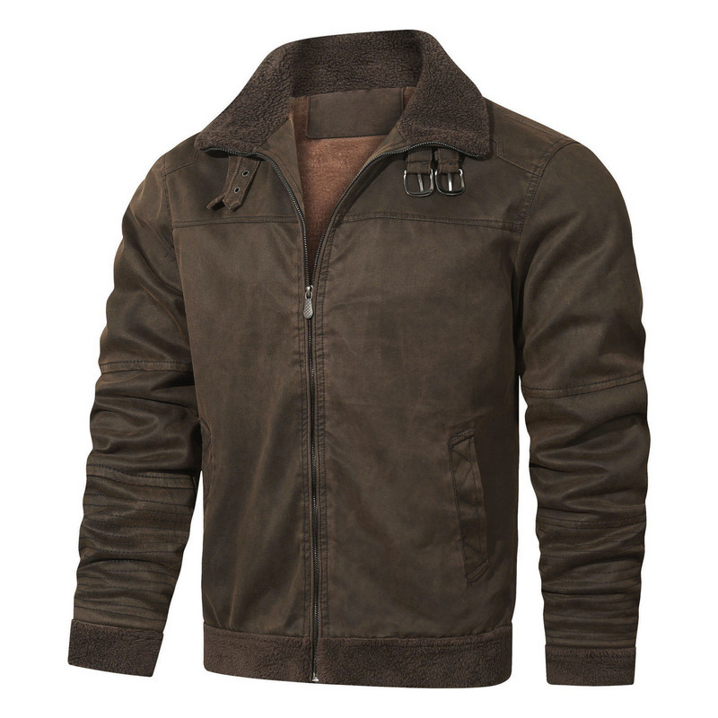 Pánske oblečenie Checke Jacket Pánske dlhé pánske bundy s H rukávmi Zimné odhrnuté hrubé vrecko zips Pánsky kabát kabáty golier Zimné