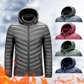 Meeste riided Sügis Meeste Talvine Meeste Eemaldatav Mantel Vabaaja Jope Tõmblukuga mantlid Kerge kapuutsiga tasku talvemütsiga meeste jaoks