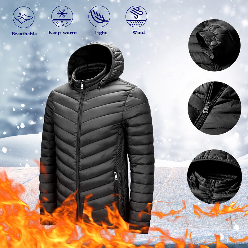 Meeste riided Sügis Meeste Talvine Meeste Eemaldatav Mantel Vabaaja Jope Tõmblukuga mantlid Kerge kapuutsiga tasku talvemütsiga meeste jaoks