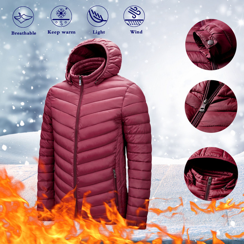 Meeste riided Sügis Meeste Talvine Meeste Eemaldatav Mantel Vabaaja Jope Tõmblukuga mantlid Kerge kapuutsiga tasku talvemütsiga meeste jaoks