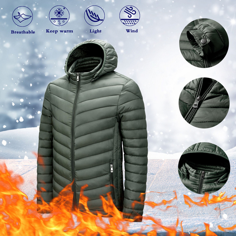 Meeste riided Sügis Meeste Talvine Meeste Eemaldatav Mantel Vabaaja Jope Tõmblukuga mantlid Kerge kapuutsiga tasku talvemütsiga meeste jaoks