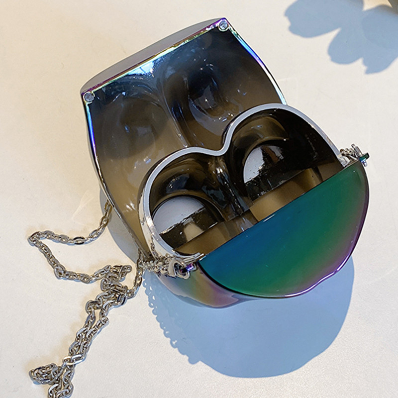 Mini geantă de seară în formă de fund amuzant pentru femei, geantă de umăr unică din acril, curea cu lanț, geantă elegantă pentru femei