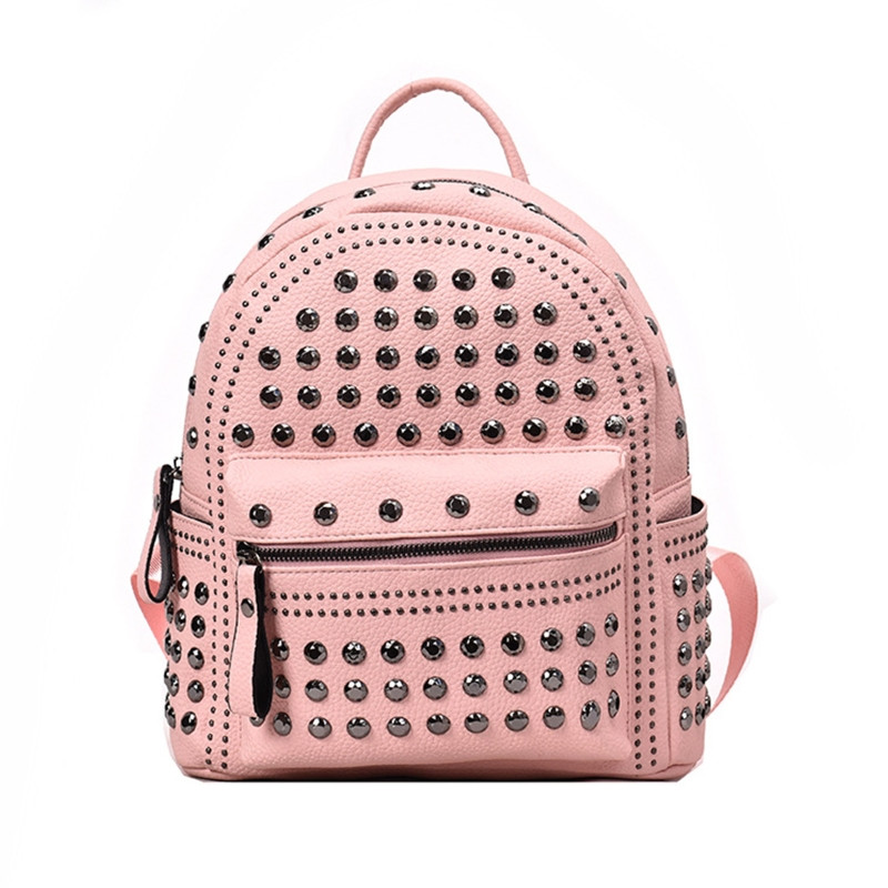 Stiilne neetidega nahast seljakott veekindel kott ühevärviline koolikott telkimiseks ronimismatkamiseks