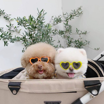Χαριτωμένα γυαλιά κατοικίδιων ζώων Γυαλιά ηλίου καρδιάς για σκύλους για Poodle Yorkshire Small Dogs Αξεσουάρ για γάτες
