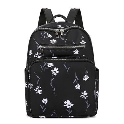 Mitmekülgne lilledega dekoratiivne seljakott Luksuslik naiste disainiga seljakotid 2023 Pritsmekindlast nailonist reisikoolikott Sac A Dos