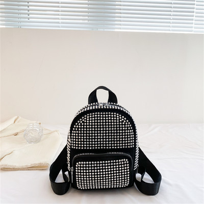 Rucsac mic de damă, rucsac mic, la modă, cu diamante, rucsac din piele, pentru școală, adolescente, fete, tendință 2023, brand de designer de lux