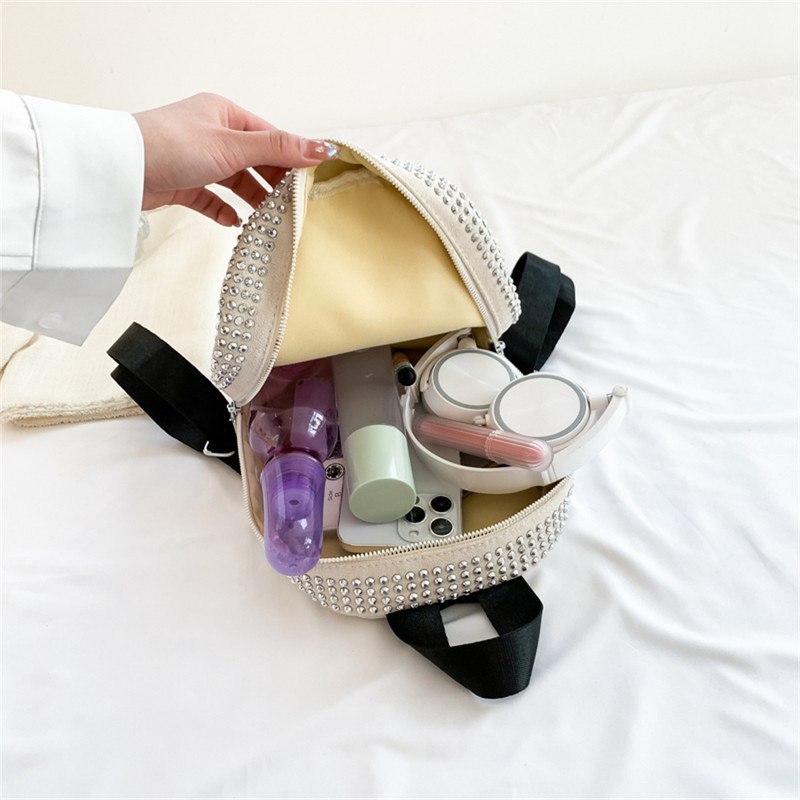 Rucsac mic de damă, rucsac mic, la modă, cu diamante, rucsac din piele, pentru școală, adolescente, fete, tendință 2023, brand de designer de lux