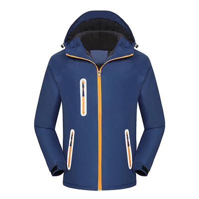 Lukuga kapuutsiga värviline jakk, taskud üles Stiilne kapuutsiga meeste jaoks sobiva värviga Horde Multi tuulekindel jakk Multifunktsionaalne