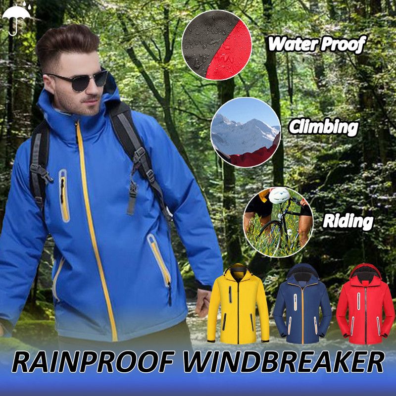 Lukuga kapuutsiga värviline jakk, taskud üles Stiilne kapuutsiga meeste jaoks sobiva värviga Horde Multi tuulekindel jakk Multifunktsionaalne