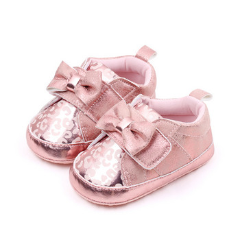 Обувки за новородени момичета Блестяща панделка Сладки обувки за бебета с мека подметка Дишащи бебешки обувки за принцеса Момичета Zapatos Para Bebe