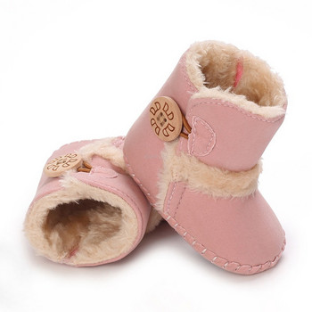 Χειμερινά νεογέννητα κοριτσάκια Πριγκίπισσα βελούδινα μποτάκια First Walkers Μαλακή σόλα Βρεφικά νήπια Παιδικά Χοντρά ζεστά παπούτσια Παπούτσια Μποτάκια
