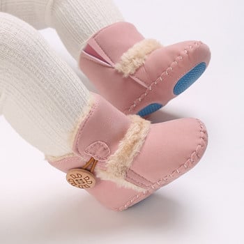 Χειμερινά νεογέννητα κοριτσάκια Πριγκίπισσα βελούδινα μποτάκια First Walkers Μαλακή σόλα Βρεφικά νήπια Παιδικά Χοντρά ζεστά παπούτσια Παπούτσια Μποτάκια