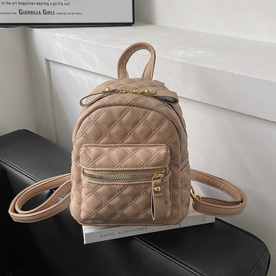 Mini mados kuprinės moterims deimantinio rašto nuimami dirželiai Minkšta PU odinė mokyklinė krepšys 2022 Nauji prekės ženklai Crossbody Mochilas