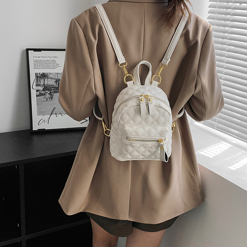 Μίνι σακίδια μόδας για γυναίκες Αποσπώμενες τιράντες με μοτίβο διαμαντιού Μαλακή δερμάτινη σχολική τσάντα 2022 New Brands Crossbody Mochilas