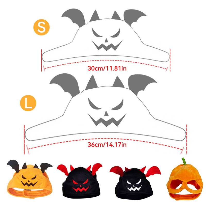 Aranyos macska kutya kisállat sütőtök sapka Halloween macska denevér sapka jelmez fejdísz kölyökkutya cosplay jelmez vicces parti dekoráció