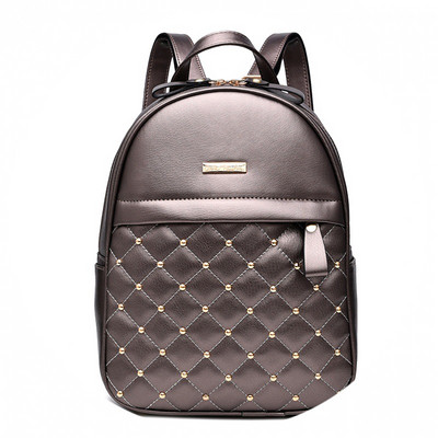 Needi koolikotid teismeliste tüdrukute jaoks vabaaja reisihelmestega naiste PU-nahast seljakott Mochila naiste ühevärvilised seljakotid