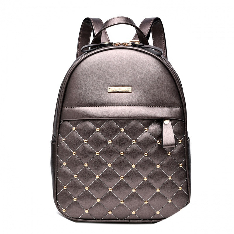 Needi koolikotid teismeliste tüdrukute jaoks vabaaja reisihelmestega naiste PU-nahast seljakott Mochila naiste ühevärvilised seljakotid