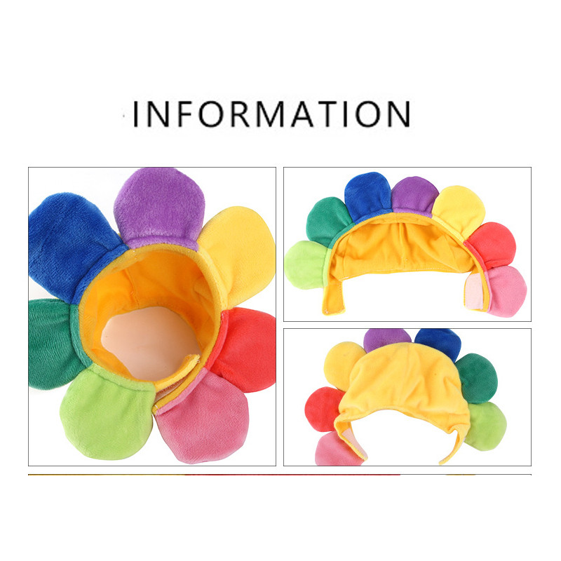 Lemmikloomakassi mütsid Päevalillekujuline müts Teddy Kleit Lillega peakate Lemmiklooma kostüüm peoks Cosplay Aksessuaarid Dropshipping