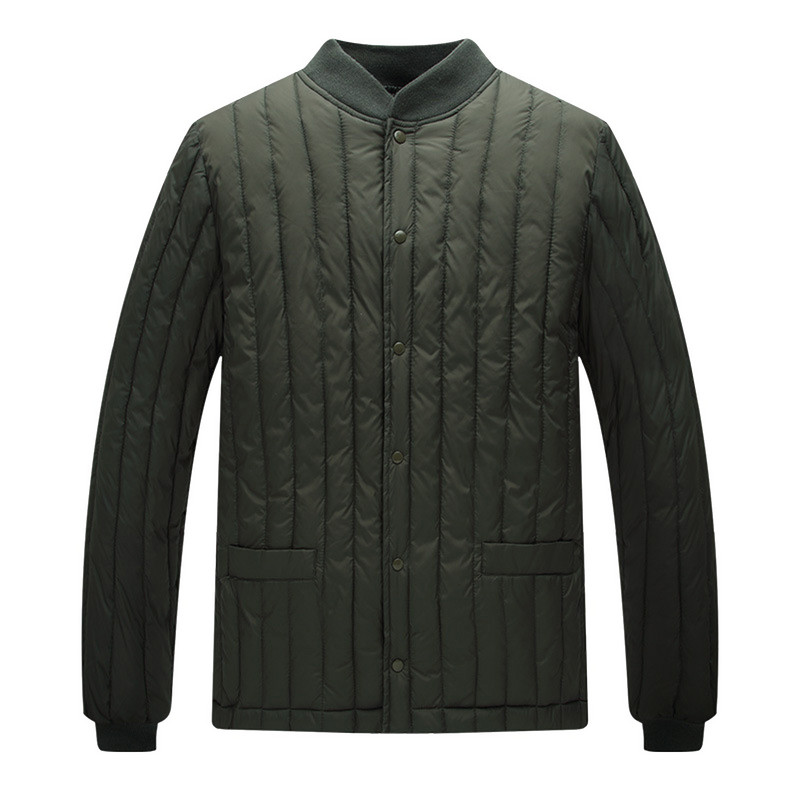 Férfi pehely pamut belső bélés vastagított meleg és hideg viselet pamut ruházat belül és kívül Férfi egyszínű fekete kabát