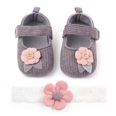 Arc cu flori pentru copil mic, primii plimbări, pantofi pentru pas pentru bebeluși, pantofi respirabili pentru bebeluși, pantofi anti-alunecare, pentru fete, stil prințesă, prewalkers