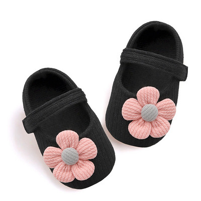 Arc cu flori pentru copil mic, primii plimbări, pantofi pentru pas pentru bebeluși, pantofi respirabili pentru bebeluși, pantofi anti-alunecare, pentru fete, stil prințesă, prewalkers