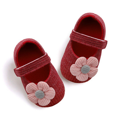 Arc cu flori pentru copil mic, primii plimbări, pantofi pentru pas pentru bebeluși, pantofi respirabili pentru bebeluși, pantofi anti-alunecare, pentru fete, stil prințesă, prewalkers
