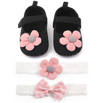 Arc cu flori pentru copil mic, primii plimbări, pantofi pentru pas pentru bebeluși, pantofi respirabili pentru bebeluși, pantofi anti-alunecare, pentru fete, stil prințesă, prewalkers