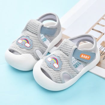 Сандали за малки деца за момчета и момичета Летни дишащи ежедневни бебешки обувки Нехлъзгаща се мека подметка Детски плажни сандали