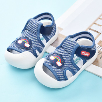 Сандали за малки деца за момчета и момичета Летни дишащи ежедневни бебешки обувки Нехлъзгаща се мека подметка Детски плажни сандали