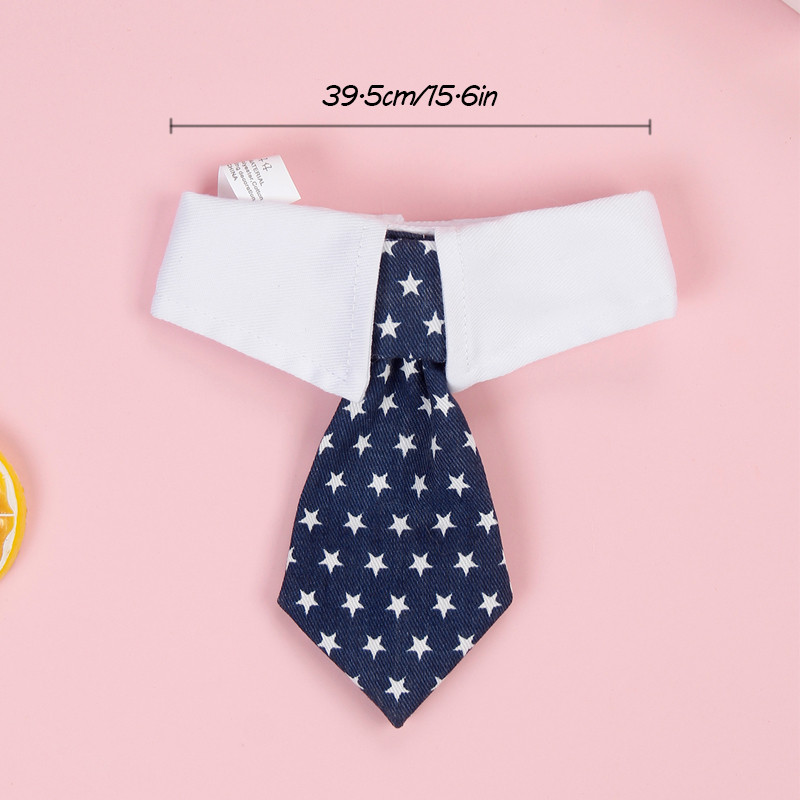 Pet Cat nyakkendő Gentleman Kiegészítők Kutya Nyakörv Állítható Nyaklánc Csillagnyomtatás Kültéri szépségápolási kellékek kölyökcica számára