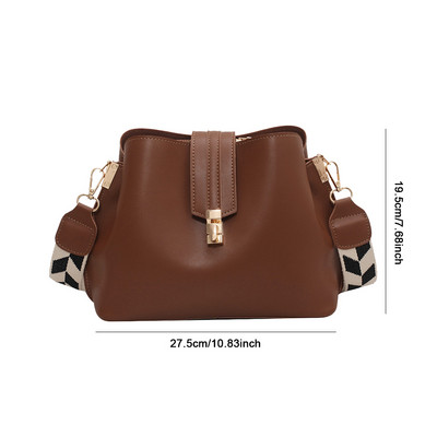 Vintage jednostavna mala PU kožna torba preko ramena za žene 2023. Dizajnerska modna ženska luksuzna crna torbica na rame torbica