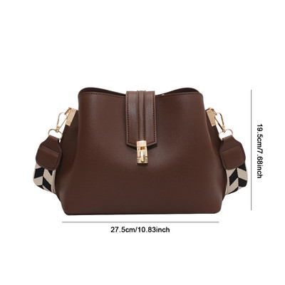 Vintage jednostavna mala PU kožna torba preko ramena za žene 2023. Dizajnerska modna ženska luksuzna crna torbica na rame torbica