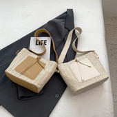 Дамска чанта през рамо Луксозна дизайнерска чанта от полиуретан, ръчна чанта с голям капацитет Ръчно изработена семпла дамска чанта за пътуване до работното място