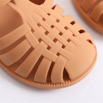 Летни детски сандали Бебешки момичета Прохождащи деца Меки нехлъзгащи се обувки за принцеси Детски бонбони желе Плажни обувки Момчета Ежедневни римски чехли