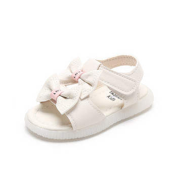 Летни сандали за малки деца за момичета Нехлъзгаща се мека подметка Удобни ежедневни бебешки обувки Детски плажни обувки на принцеса със сладък лък