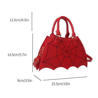 Πρωτοτυπία Δημιουργική τσάντα συμπλέκτη σε σχήμα νυχτερίδας για Halloween Party Spider Web Decor Τσάντα & πορτοφόλι Punk Designer Vintage Τσάντα ώμου με διαμάντια