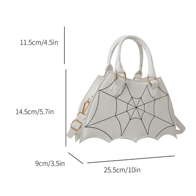 Πρωτοτυπία Δημιουργική τσάντα συμπλέκτη σε σχήμα νυχτερίδας για Halloween Party Spider Web Decor Τσάντα & πορτοφόλι Punk Designer Vintage Τσάντα ώμου με διαμάντια