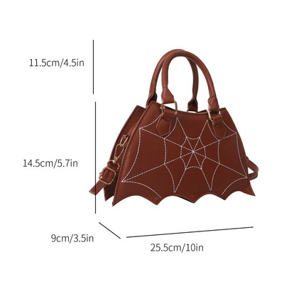Πρωτοτυπία Δημιουργική τσάντα συμπλέκτη σε σχήμα νυχτερίδας για Halloween Party Spider Web Decor Τσάντα & πορτοφόλι Punk Designer Vintage Τσάντα ώμου με διαμάντια