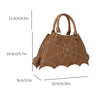 Πρωτοτυπία Δημιουργική τσάντα συμπλέκτη σε σχήμα νυχτερίδας για Halloween Party Spider Web Decor Τσάντα & πορτοφόλι Punk Designer Vintage Τσάντα ώμου με διαμάντια