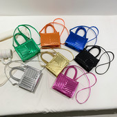 Γυαλιστερή τσάντα ώμου PU Δερμάτινη καπιτονέ γυναικεία τσάντα τσάντα απλές τσάντες μονόχρωμες casual γυναικεία τσάντα χιαστί