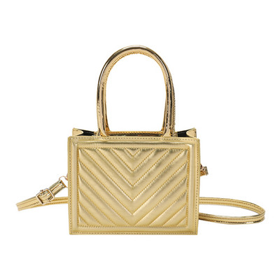 Γυαλιστερή τσάντα ώμου PU Δερμάτινη καπιτονέ γυναικεία τσάντα τσάντα απλές τσάντες μονόχρωμες casual γυναικεία τσάντα χιαστί