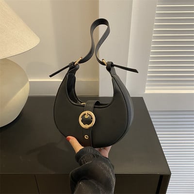 Moodsad naiste kaenlaalused kotid Luksuslik poolkuu kott, nahast PU rahakotid ja käekotid Disainer õlakott Väike käekott