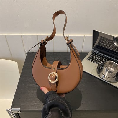 Moodsad naiste kaenlaalused kotid Luksuslik poolkuu kott, nahast PU rahakotid ja käekotid Disainer õlakott Väike käekott