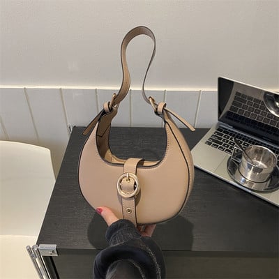 Moodsad naiste kaenlaalused kotid Luksuslik poolkuu kott, nahast PU rahakotid ja käekotid Disainer õlakott Väike käekott