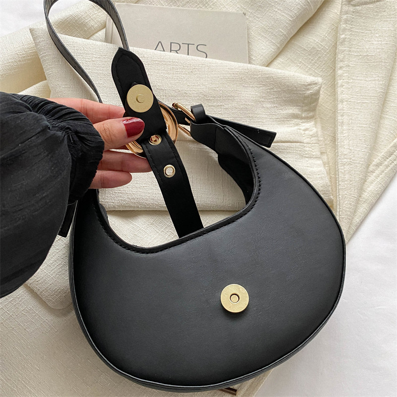 Moodsad naiste kaenlaalused kotid Luksuslik poolkuu kott, nahast PU rahakotid ja käekotid Disainer õlakott Väike käekott