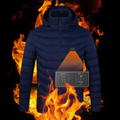 Vyriški lauko paltai Kietos šiltos striukės Vyriškas paltas Šiltai plaunama striukė su užtrauktuku Šildoma žieminė vyrų paltai su gobtuvu