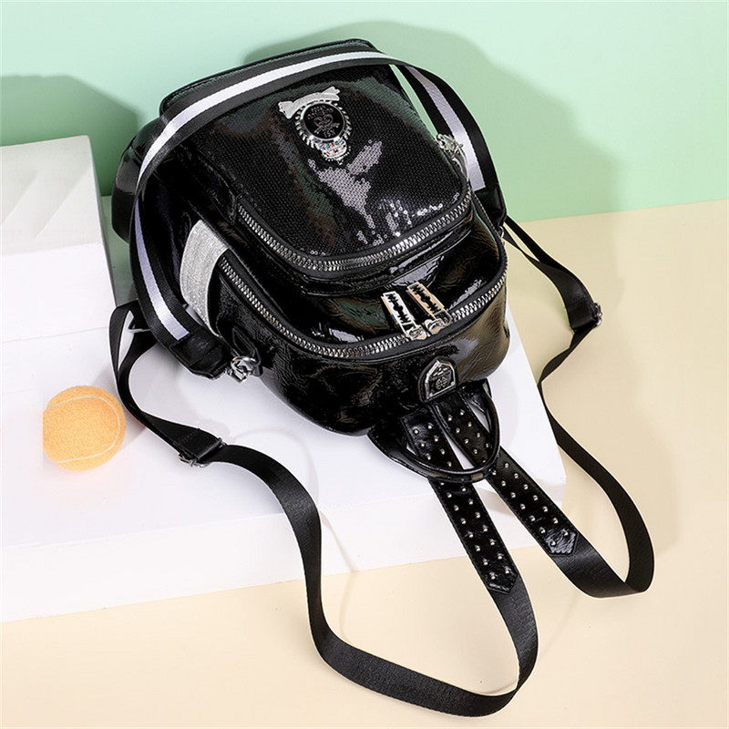 Fashion Sequins WomenBackpack Τσάντα Βιβλιοθήκης υψηλής ποιότητας Μαλακό δέρμα Σχολικές τσάντες για εφήβους 3 σε 1 γυναικείες τσάντες ταξιδιού