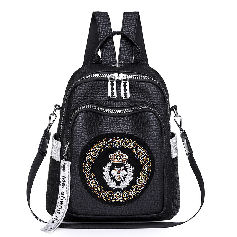 Fashion Sequins WomenBackpack Τσάντα Βιβλιοθήκης υψηλής ποιότητας Μαλακό δέρμα Σχολικές τσάντες για εφήβους 3 σε 1 γυναικείες τσάντες ταξιδιού